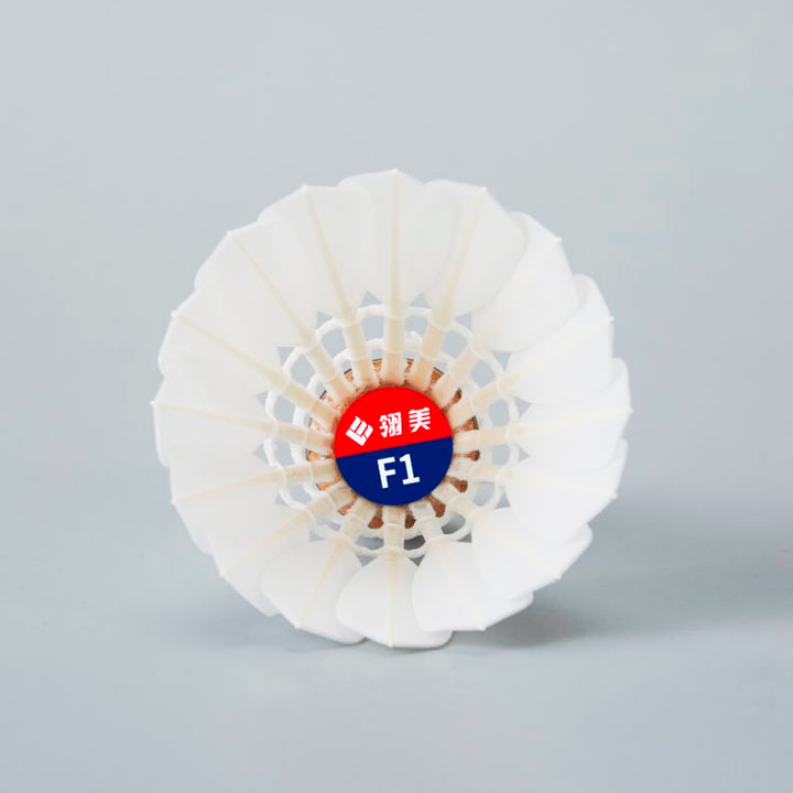 Ling Mei 12 PCS F1 Badminton Goose Feather Badminton Shuttlecock