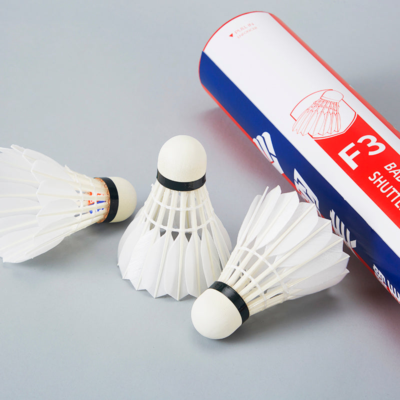 Ling Mei 12 PCS F3 Badminton Goose Feather Badminton Shuttlecock