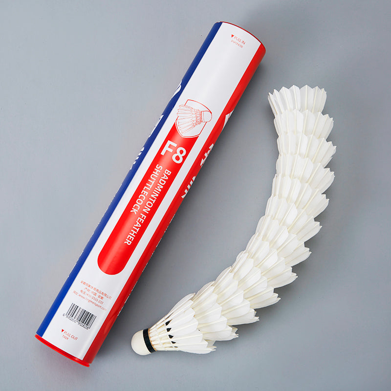 Ling Mei 12 PCS F8 Badminton Goose Feather Badminton Shuttlecock