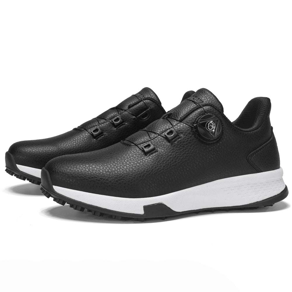 KSOKGOF Universal Golf Shoes for Men and Women, Comfortable Golf Sneakers with Strong Grip, Outstanding Traction &amp; Superior Stability, Black G8001