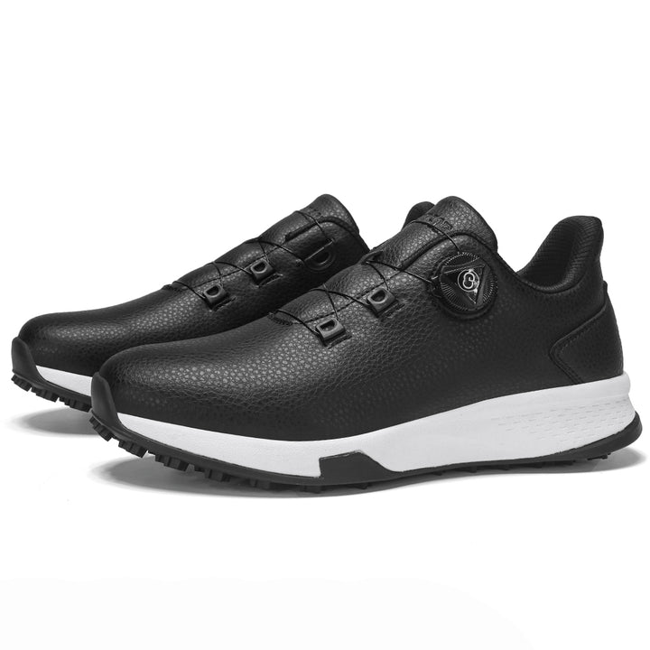 KSOKGOF Universal Golf Shoes for Men and Women, Comfortable Golf Sneakers with Strong Grip, Outstanding Traction &amp; Superior Stability, Black G8001