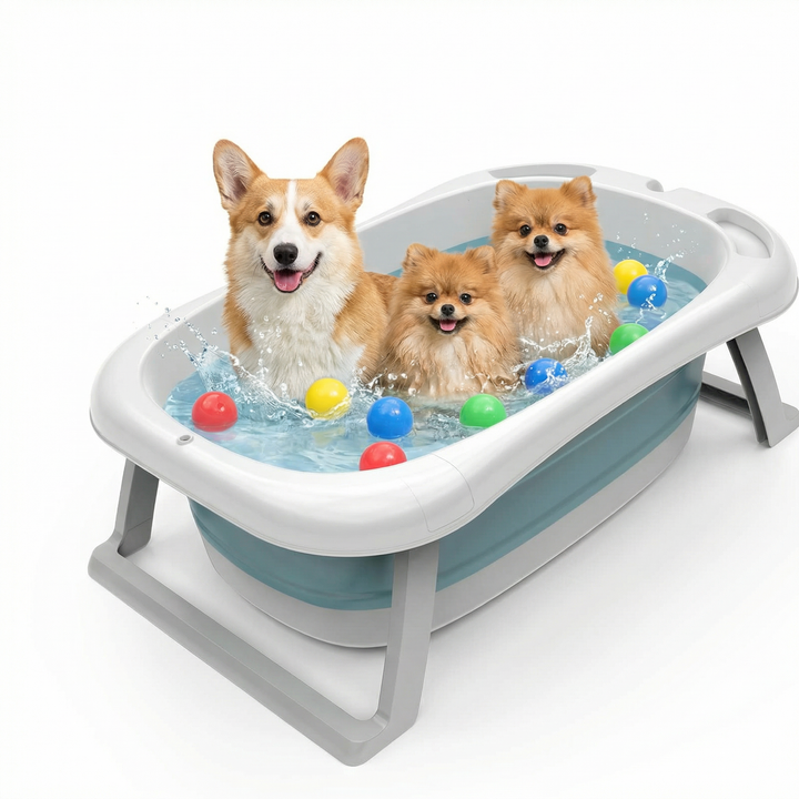 Baby Foldable Bath Tub – Thickened Large Basin for Sitting &amp; Lying, Children Bath Bucket