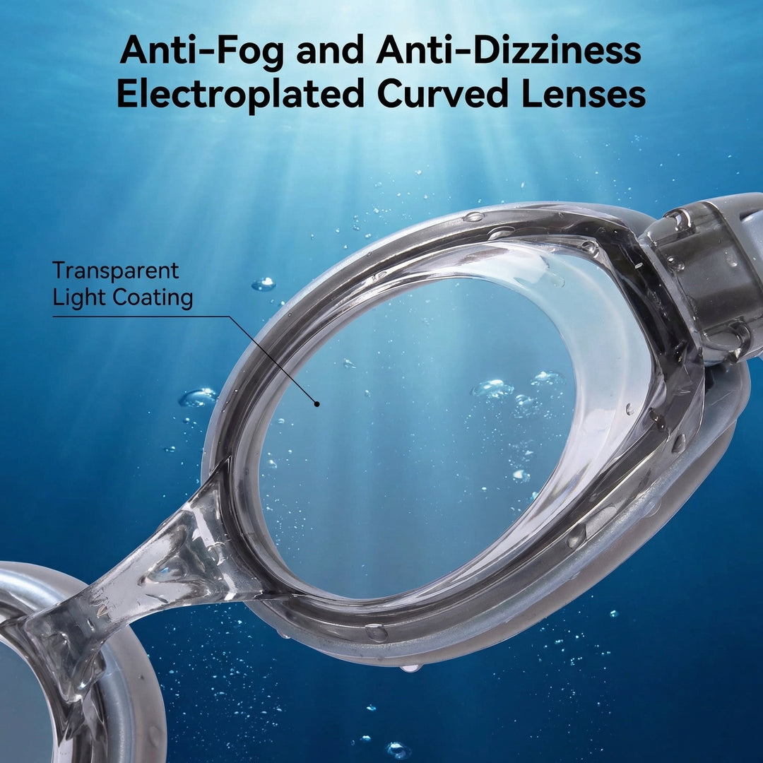 SPP HD Anti-Fog Swim Goggles with Double Silicone Strap, Adjustable, Leak-Proof &amp; UV Protection G1100