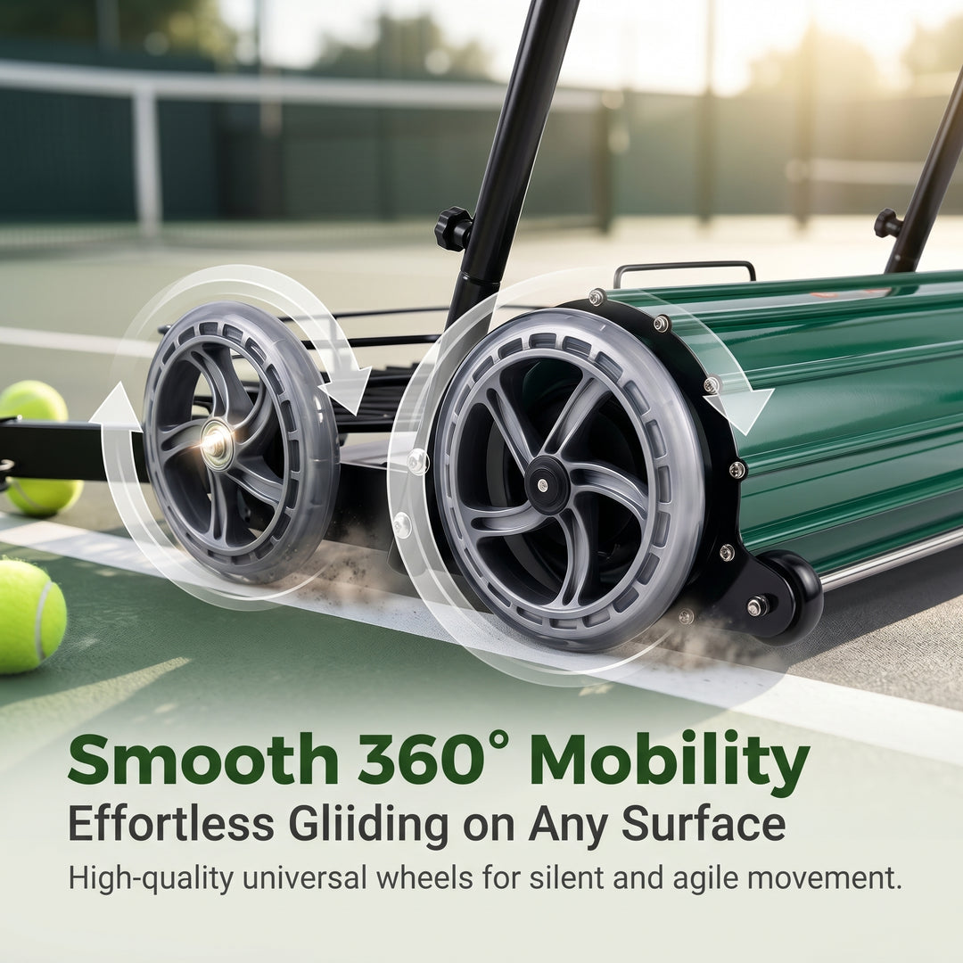 SIBOASI Practical Tennis Ball Mower Efficient Sports Ball Collector For Court Training Use SS-S705T