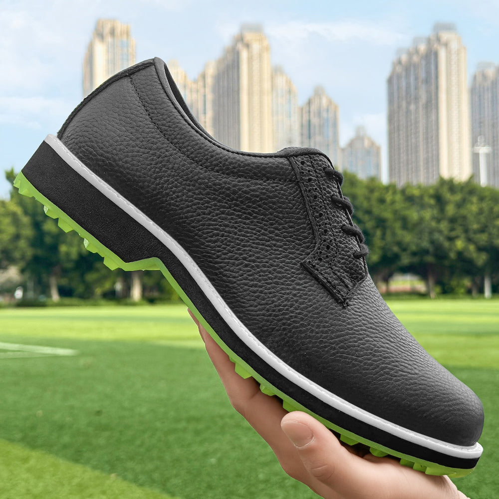 KSOKGOF Professional Waterproof Golf Shoes Outdoor Spiked Golf Footwear Unisex for Men &amp; Women, Black G8005