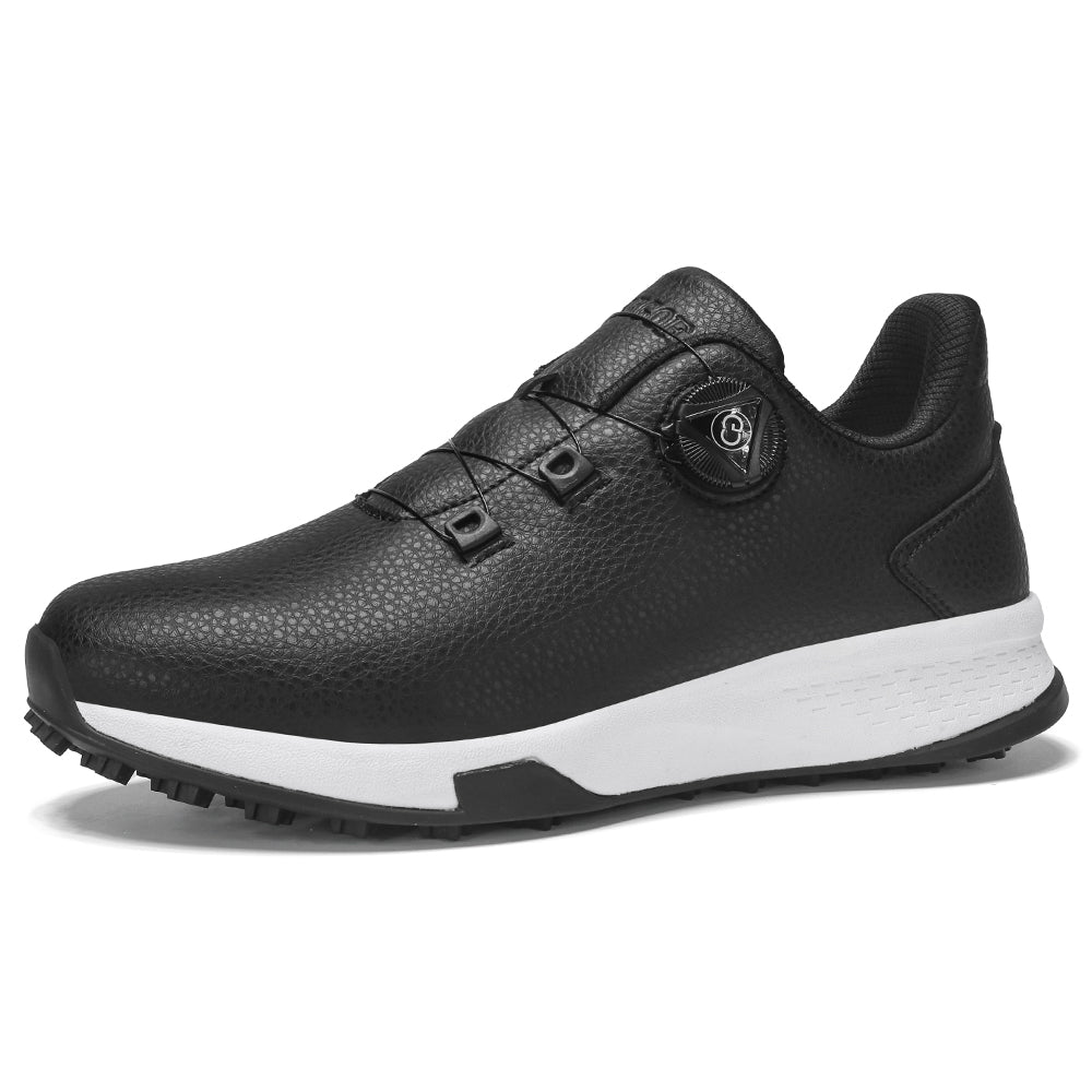 KSOKGOF Universal Golf Shoes for Men and Women, Comfortable Golf Sneakers with Strong Grip, Outstanding Traction &amp; Superior Stability, Black G8001