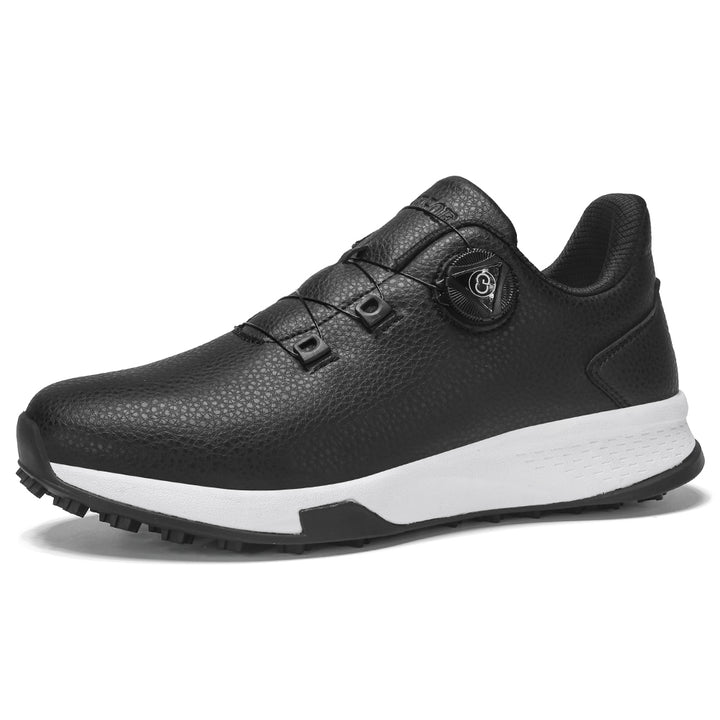 KSOKGOF Universal Golf Shoes for Men and Women, Comfortable Golf Sneakers with Strong Grip, Outstanding Traction &amp; Superior Stability, Black G8001