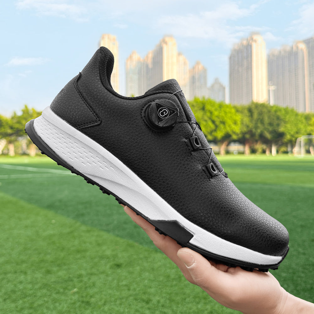 KSOKGOF Universal Golf Shoes for Men and Women, Comfortable Golf Sneakers with Strong Grip, Outstanding Traction &amp; Superior Stability, Black G8001