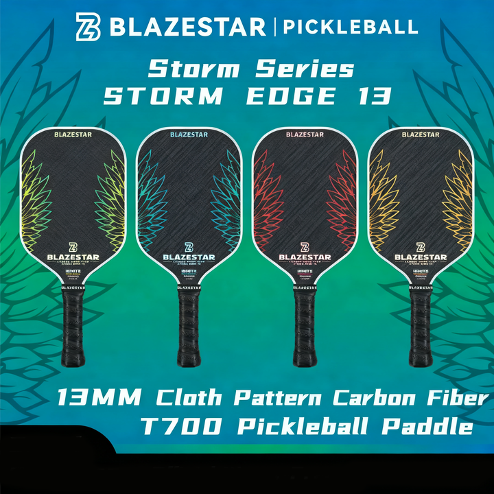 BLAZESTAR STORM EDGE 13 Series T700 Carbon Fiber Professional Pickleball Paddle