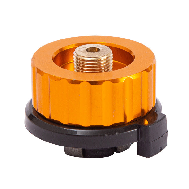 Aluminum Alloy Propane Tank Adapter - 1/5 Turn Lock Auto Shut-Off for Camping Stoves (Outdoor Use)
