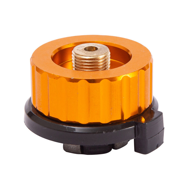 Aluminum Alloy Propane Tank Adapter - 1/5 Turn Lock Auto Shut-Off for Camping Stoves (Outdoor Use)