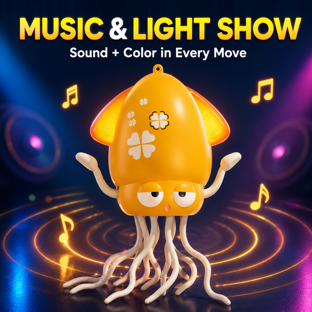 Viral Dancing Squid Toy | Auto Obstacle Avoidance Music Light Rechargeable Kids Toy
