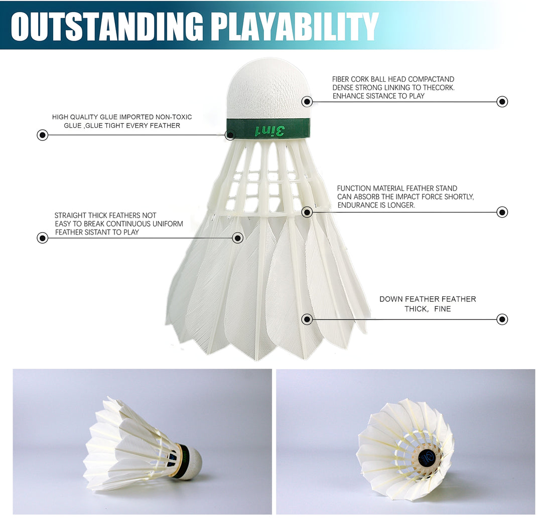 SPPHONEIX 910 Badminton Shuttlecocks Duck Feather  （king of value）