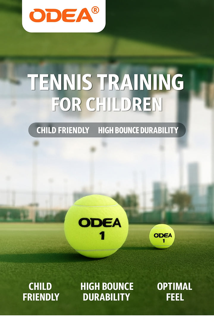 ODEA Stage 1 Green Point Tennis Balls – Low Compression Kids Tennis Balls (1 pcs)