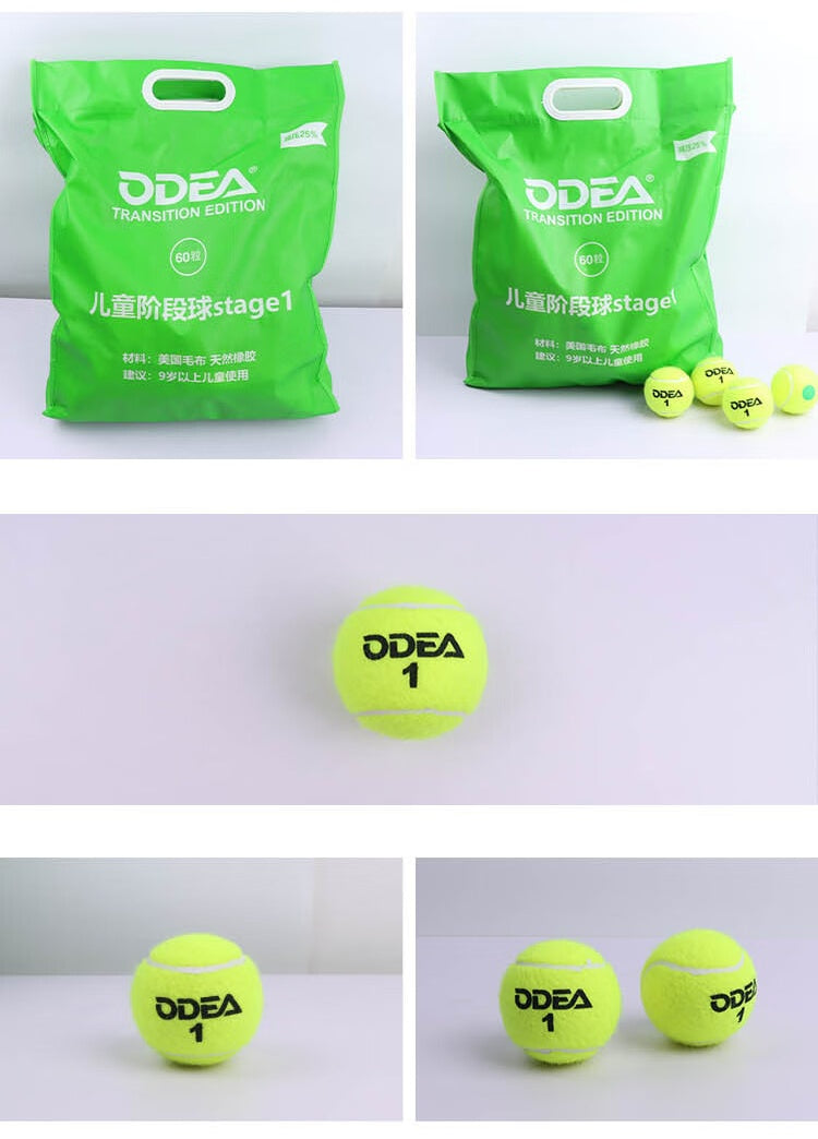 ODEA Stage 1 Green Point Tennis Balls – Low Compression Kids Tennis Balls (1 pcs)