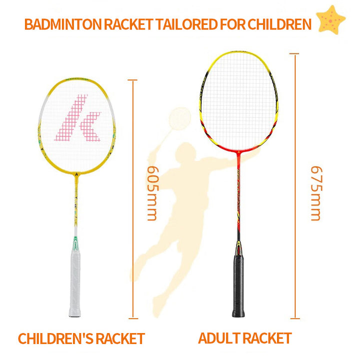 Kawasaki Happy Kids Badminton Racket Set Model 605. pink/yellow