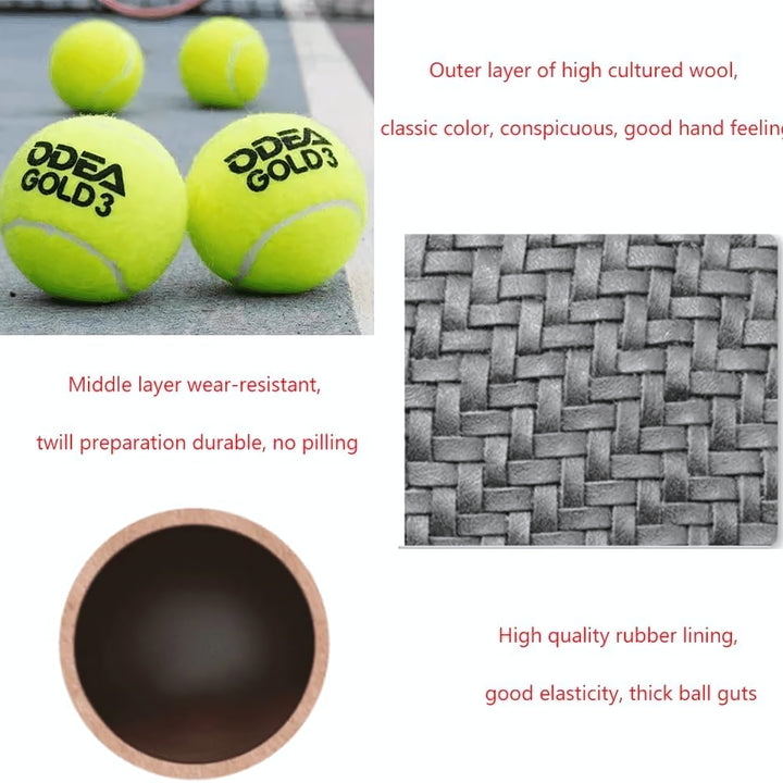ODEA Gold Training Tennis Balls  (Rebound 140-148CM ITF) 60 Pcs