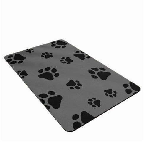 Pet Feeding Mat for Dog Cat, 80x50cm Non‑Slip Quick Dry Pet Food Water Bowl Mat, Waterproof Easy Wipe Clean Pet Placemat