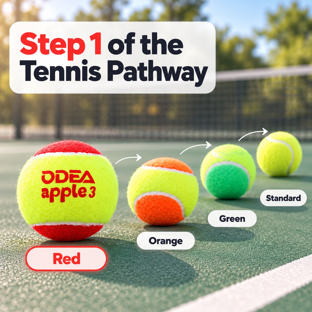 ODEA Stage 3 RED 1 PCS Children Beginners Tennis Balls Low Compression Slower Speed