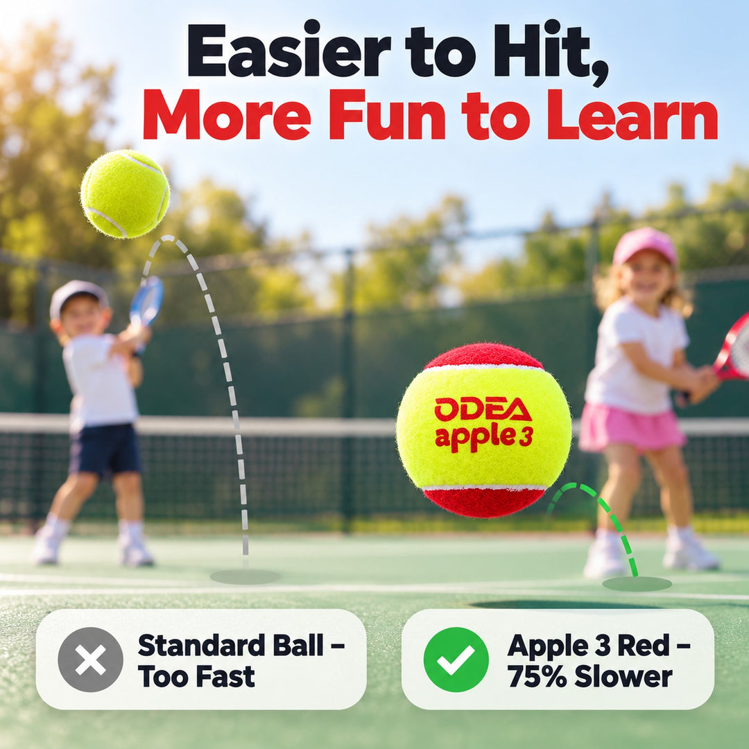 ODEA Stage 3 RED 1 PCS Children Beginners Tennis Balls Low Compression Slower Speed