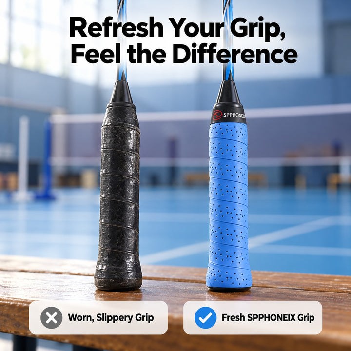 SPPHONEIX Punching Grip Anti-slip Tennis Badminton Squash Racquet Over Grip Tape Overgrip Sweatband（12 COLORS）