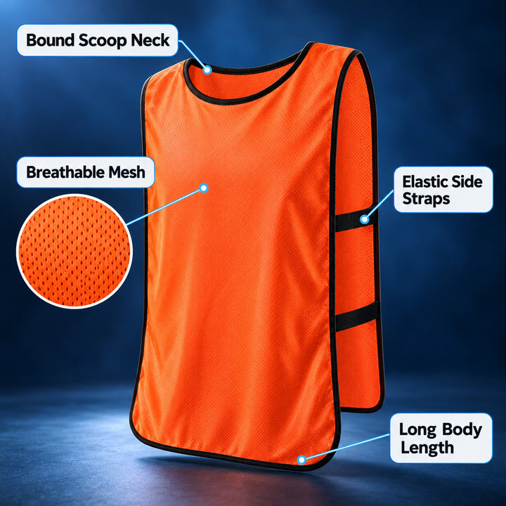 SPPHONEIX Team Training Sports Bibs Vests Soccer Basketball Football Rugby Netball Cricket Various team sports