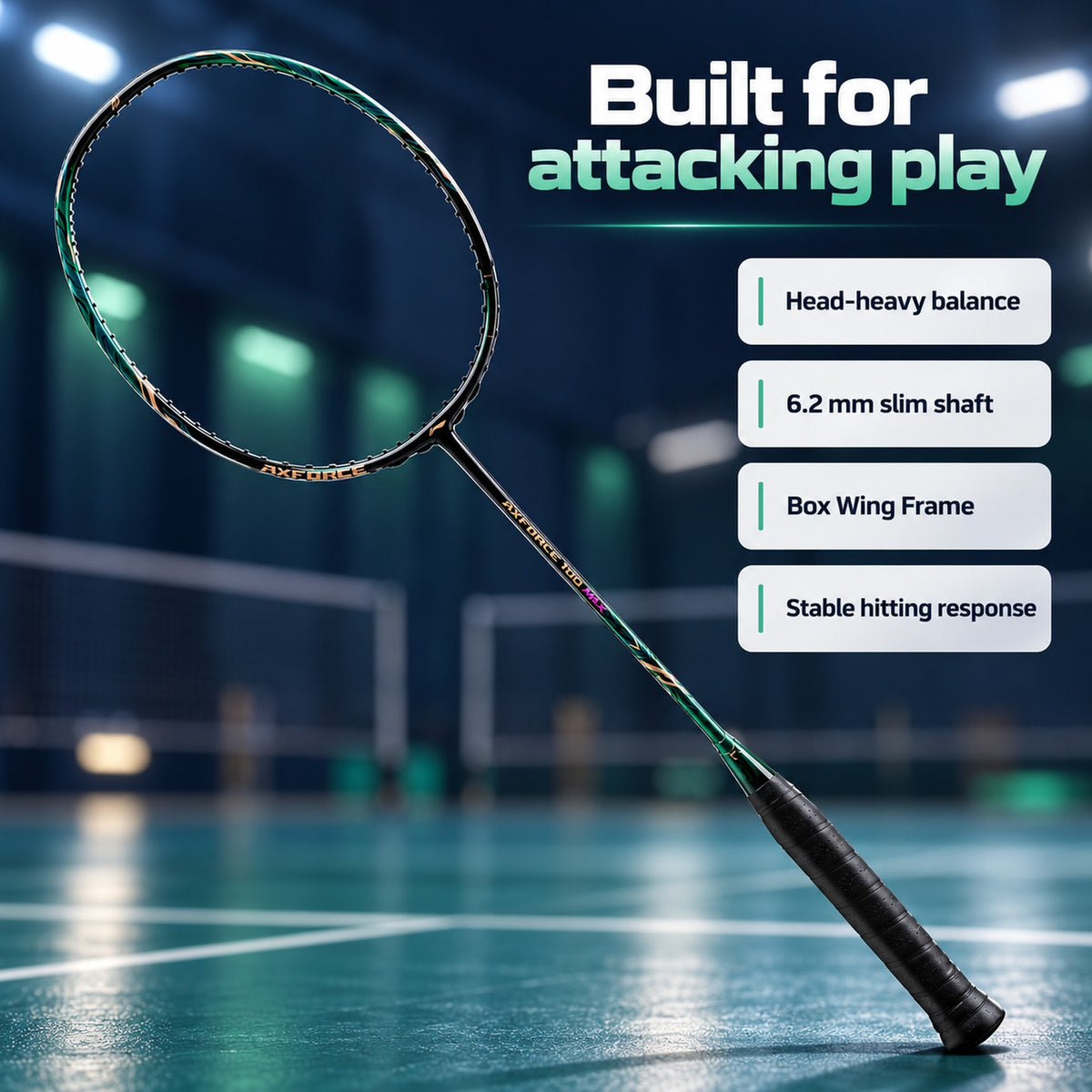 Li-Ning Axforce 100 Max Badminton Racket - Axforce 100 Max Badminton Racket 卖点图 02