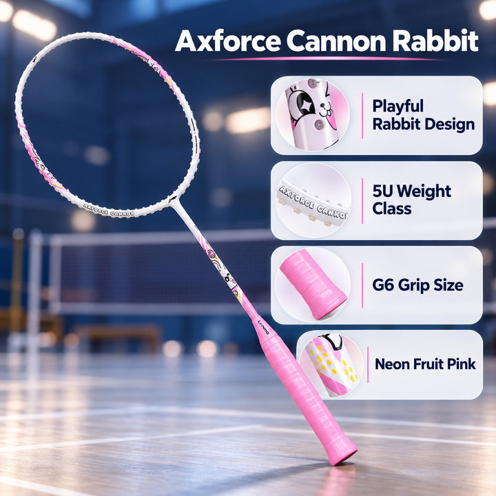 Li-Ning Axforce Cannon Rabbit - Pink Badminton Racket - Axforce Cannon Rabbit - Pink Badminton R 卖点图 02