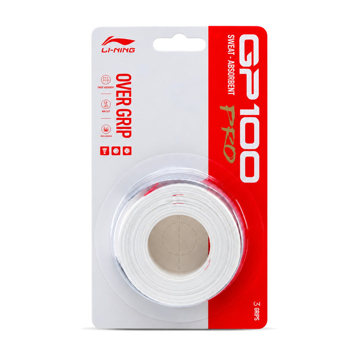 Li-Ning GP100 Pro Badminton Overgrip - 3-Pack - GP100 Pro Badminton Overgrip - 3-Pack 颜色 White ASJV021 2 12