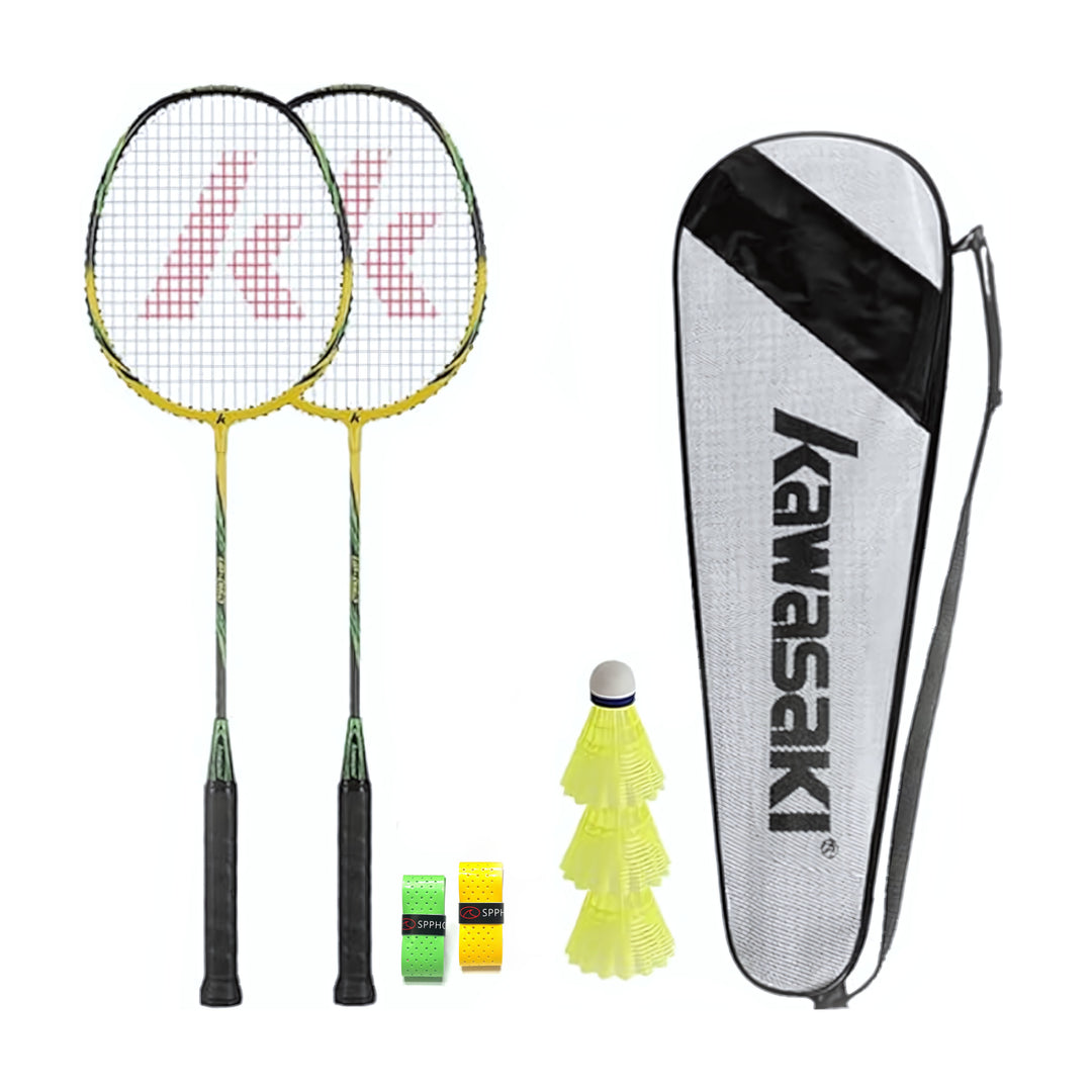 KAWASAKI UP-0160 UP-0182 Set Strung 2 Player Badminton
