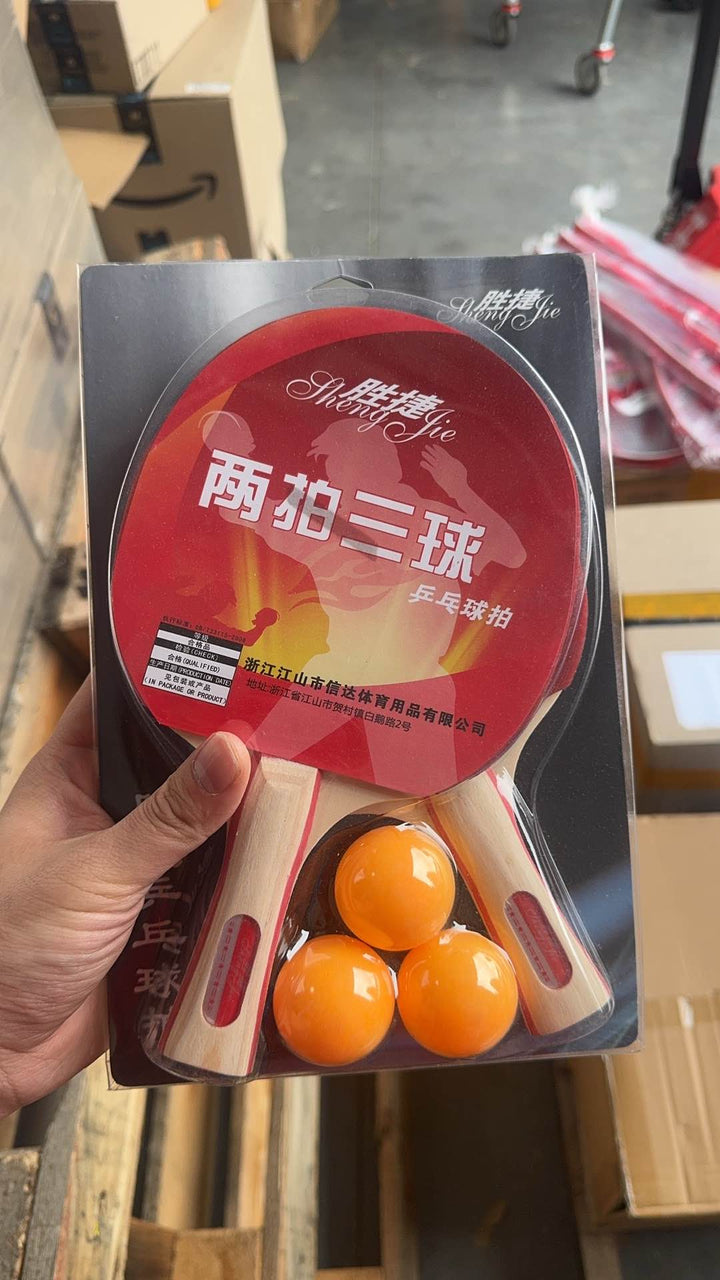 2-Pack Table Tennis Paddles ，4 Balls Included