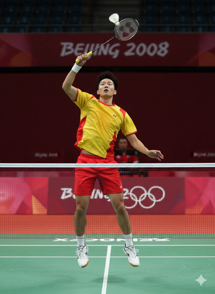 YONEX Man's Badminton Sport short sleeve BO-71C Beijing 2008 Olympic Games Competition Attire (ANTIQUES)