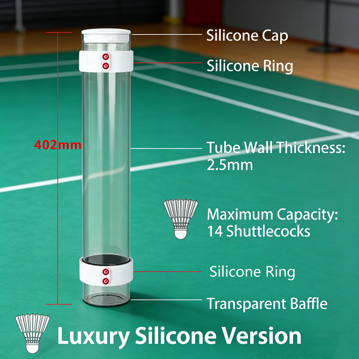SPP Magnetic Badminton Shuttlecock Holder Tube - Portable & Secure Shuttlecock Organizer for Backyard, PE Class, Park, Gym