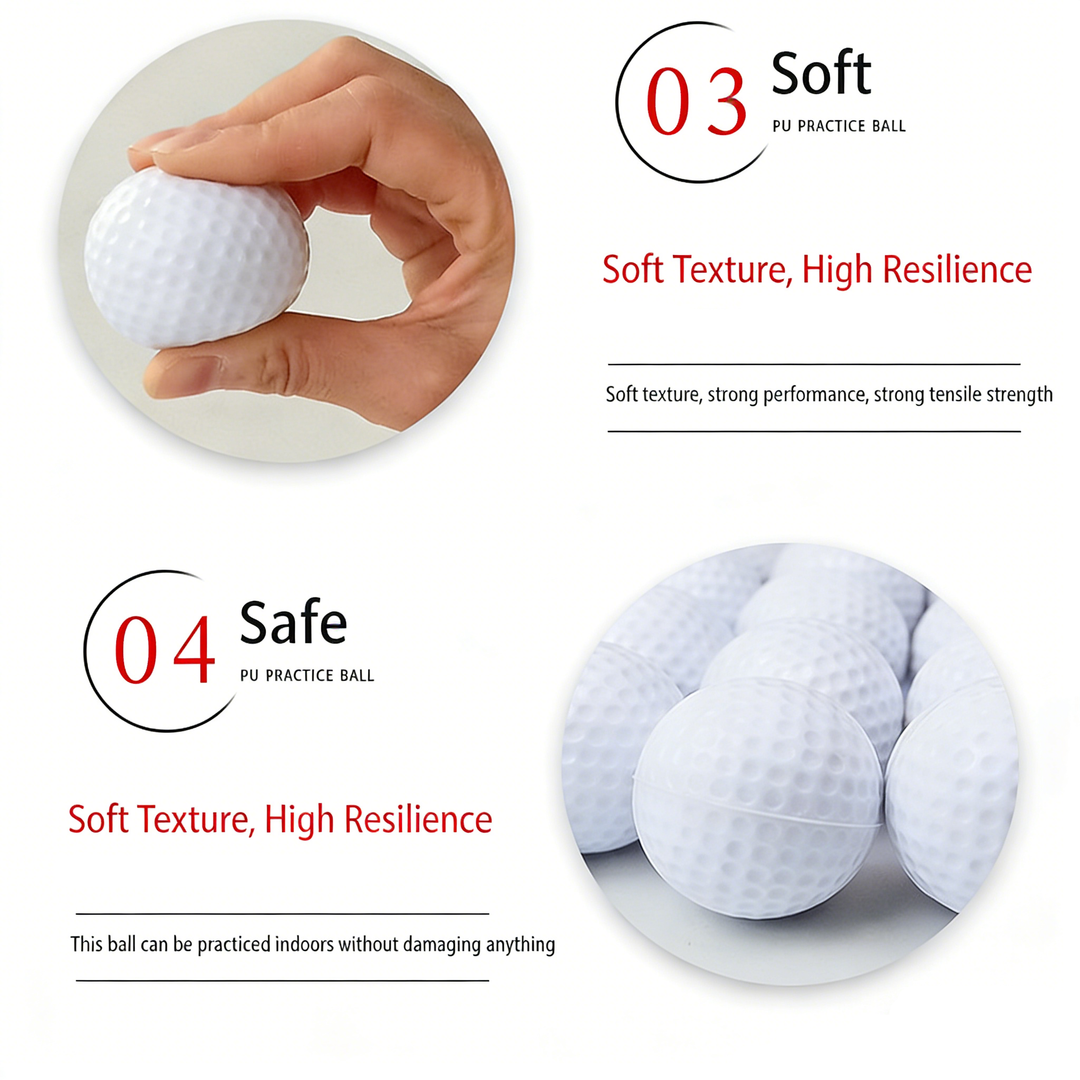 SPP Limited Flight Foam Golf Practice Balls 42mm - Realistic Feel Durable for Backyard Indoor Outdoor Practice