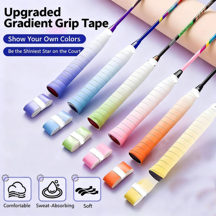 Badminton &amp; Tennis Grip – Gradient Color, Anti-Slip, Sweat-Absorbent, Comfortable Feel