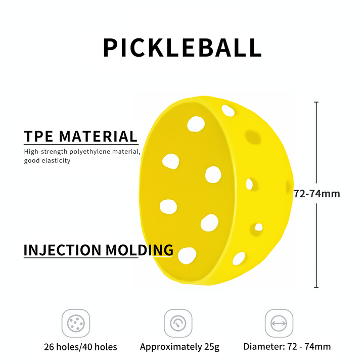 SPPHONEIX Pickleball Balls 26/40-hole Indoor or outdoor Balls(1 pcs)