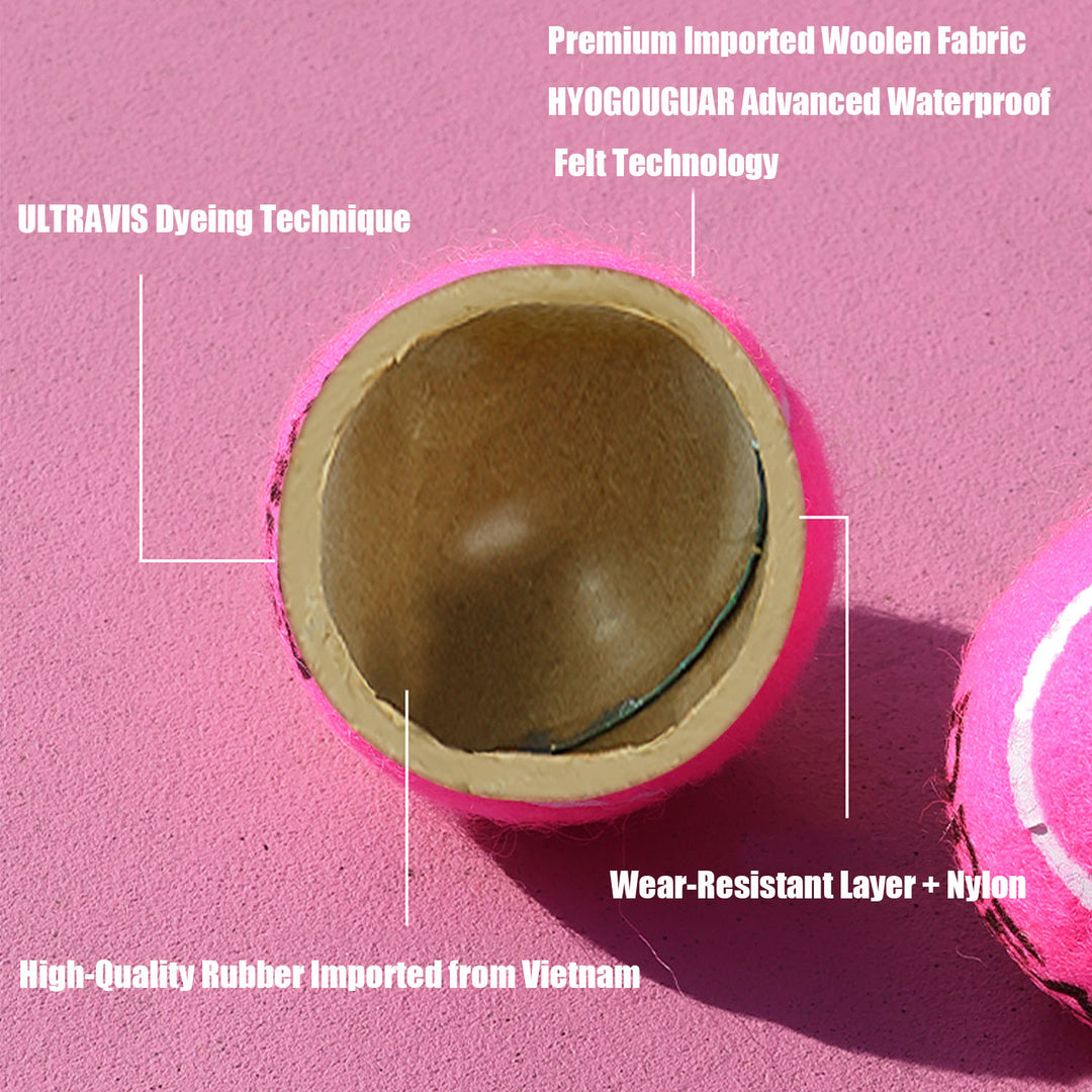 Odea Rose Pink Tennis Balls – Match & Training Balls, 1 pcs