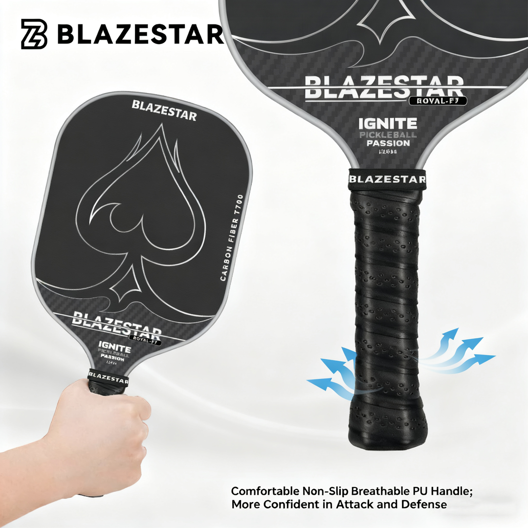 BLAZESTAR Professional ROYAL-F7 Pickleball Paddle T700 Carbon Fiber Matte Control Paddle