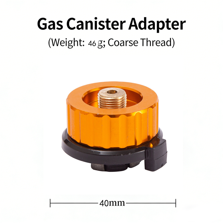 Aluminum Alloy Propane Tank Adapter - 1/5 Turn Lock Auto Shut-Off for Camping Stoves (Outdoor Use)