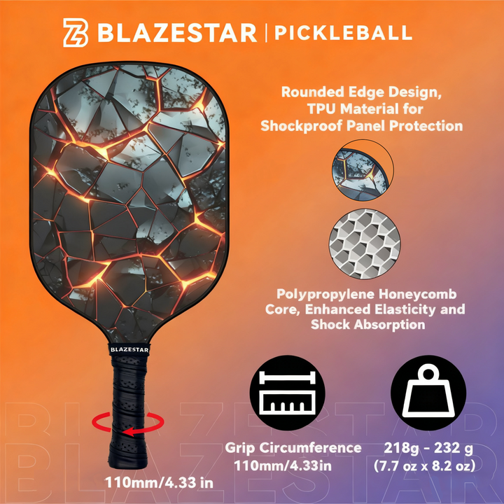 BLAZESTAR Fiberglass Pickleball Paddle Set for Beginners and Training