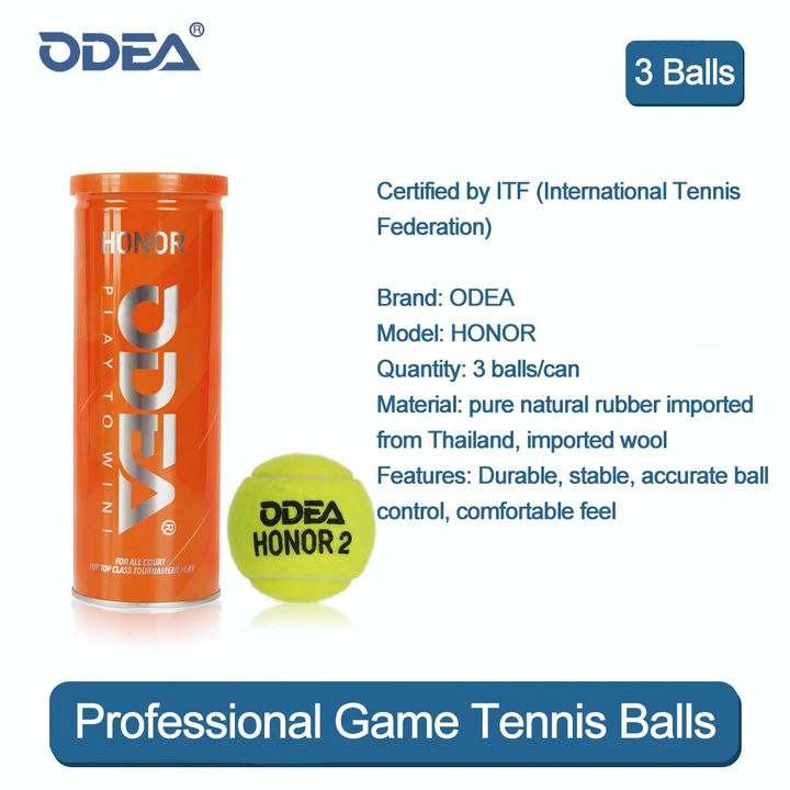 ODEA Honor Tennis Balls (Competition level, ITF approved）