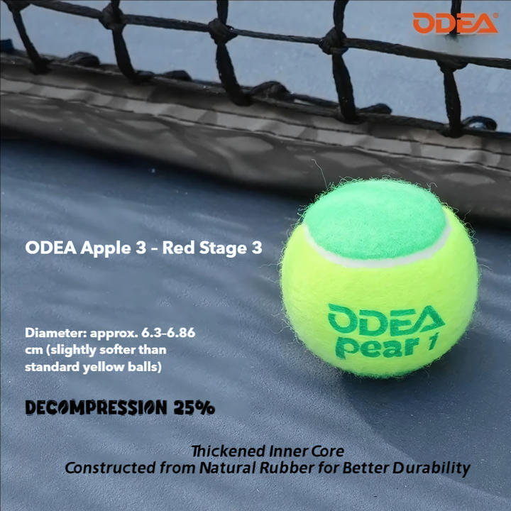 ODEA Stage 1 Green 48 PCS Children Beginners Tennis Balls Low Compression Slower Speed