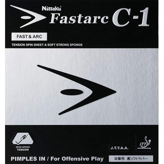 Nittaku Table Tennis Rubber Fastark C1 Soft Back 2.0mm - Black product image - Nittaku table tennis rubber
