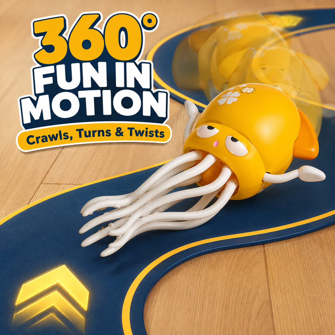 Viral Dancing Squid Toy | Auto Obstacle Avoidance Music Light Rechargeable Kids Toy