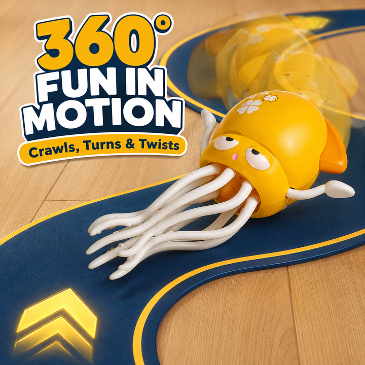 Viral Dancing Squid Toy | Auto Obstacle Avoidance Music Light Rechargeable Kids Toy