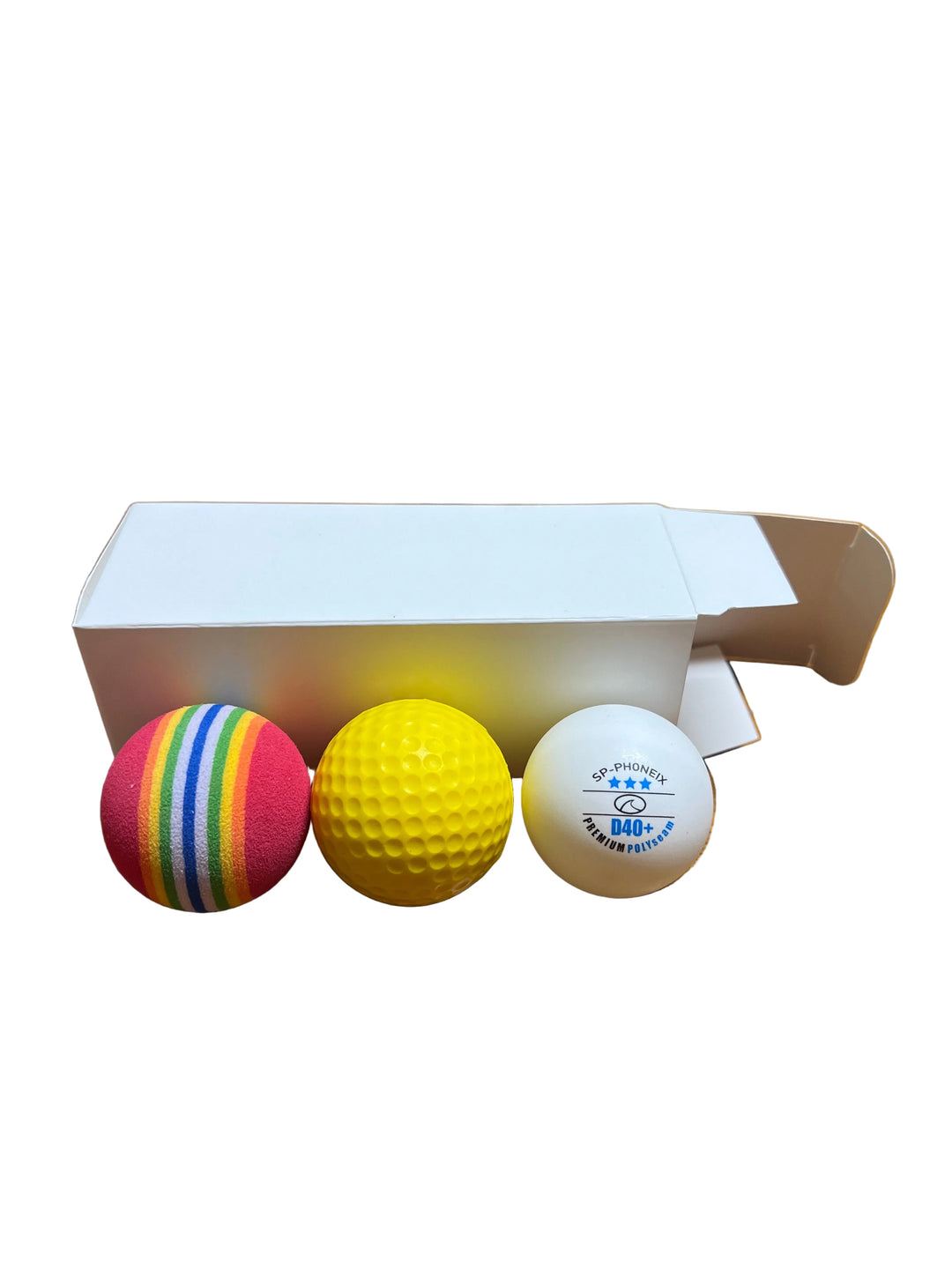 SPP Three different hardness levels of high-efficiency golf swing training balls, suitable for both indoor and outdoor use. 3PCS of various ball materials EVA ABC+ PU (random color matching at shipment)