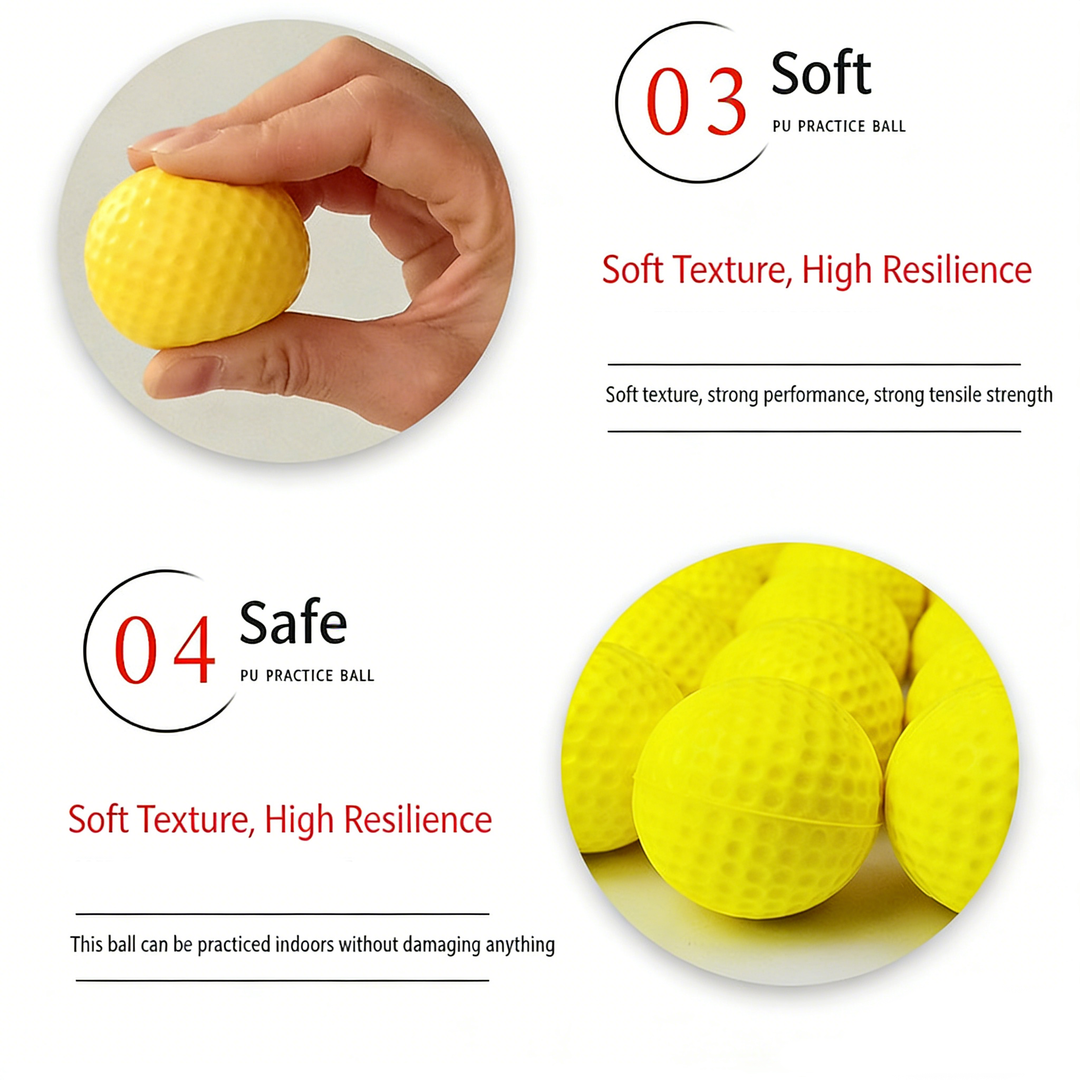 SPP Limited Flight Foam Golf Practice Balls 42mm - Realistic Feel Durable for Backyard Indoor Outdoor Practice