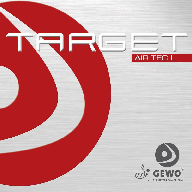 GEWO Rubber Target air TEC L Table Tennis Rubber - Red product image - GEWO table tennis rubber