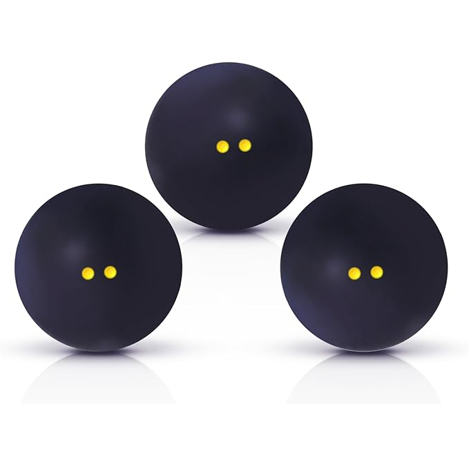 SPP 3 PCS Professional Squash Ball for Red Dot Blue Bot Yellow Dot Double Yellow Dot Speed Beginner or Training