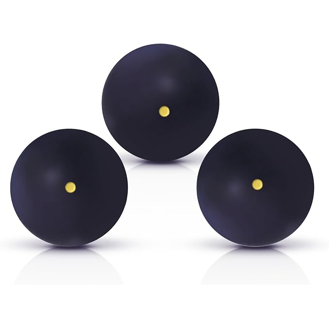 SPP 3 PCS Professional Squash Ball for Red Dot Blue Bot Yellow Dot Double Yellow Dot Speed Beginner or Training